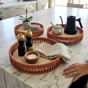 Set Of 3 Boho Nesting Trays,  NWT